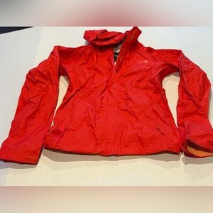 The North Face HyVent 2.5L Jacket Womens Sz XS Bright Orange Rain Jacket Vented